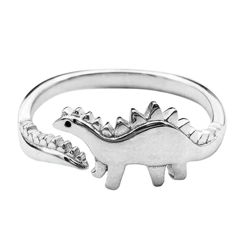 Dinosaur Open Adjustable Rings Long-necked Dragon Animal Rings
