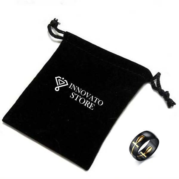 Distinct Separable Ankh Egyptian Cross Stainless Steel Men’s Ring