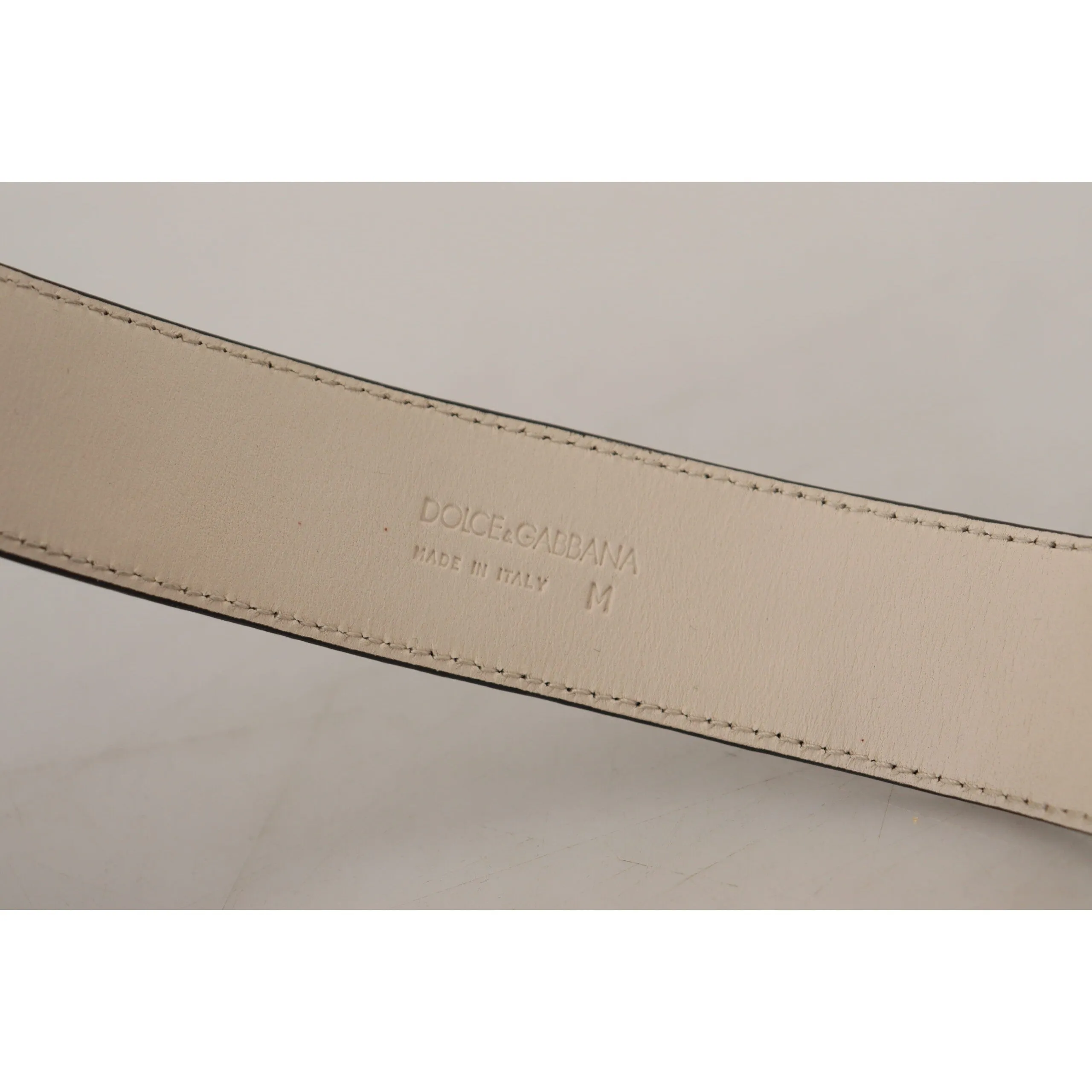 Dolce & Gabbana Elegant Black Leather Gold Detail Bracelet