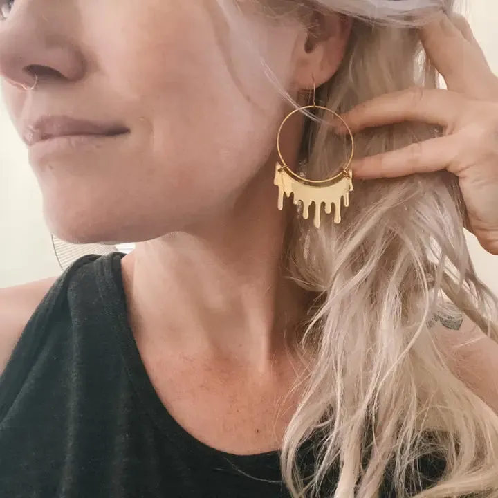 Dripping Slime Hoop Earrings