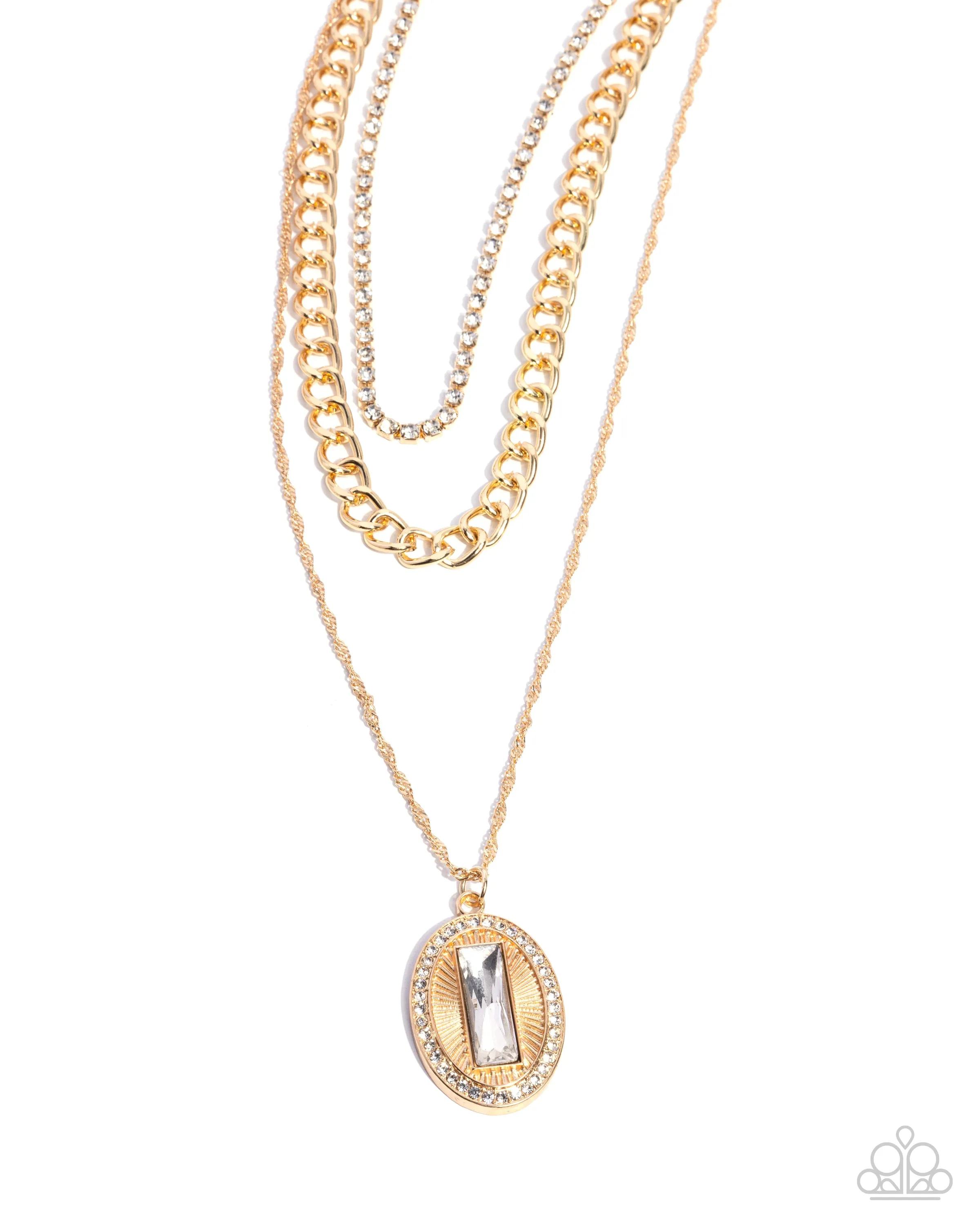 Edgy Empire - Gold Paparazzi Accessories