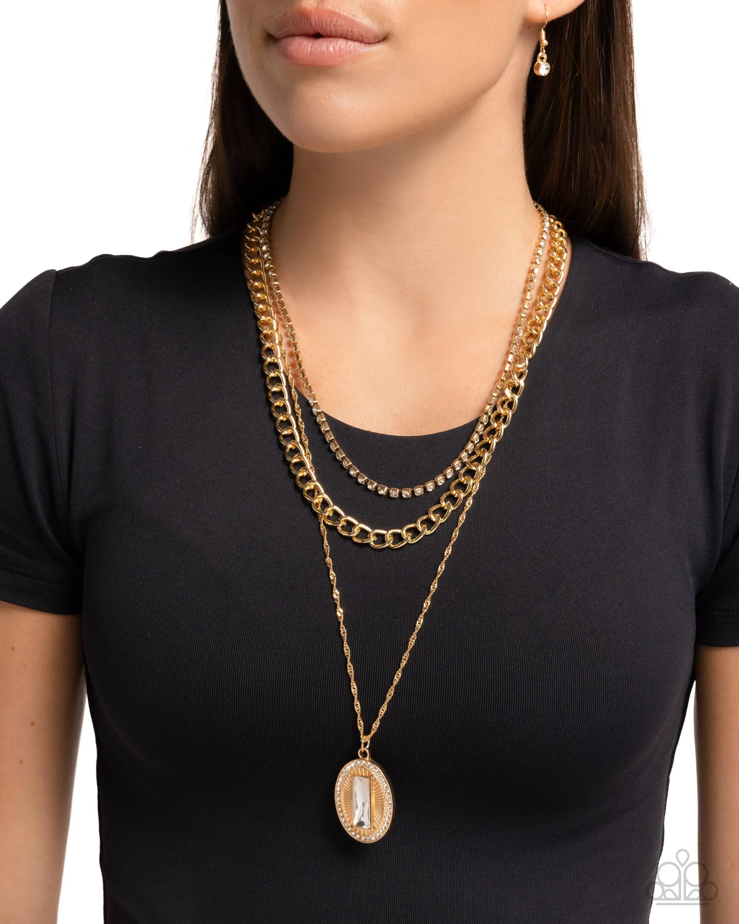Edgy Empire - Gold Paparazzi Accessories