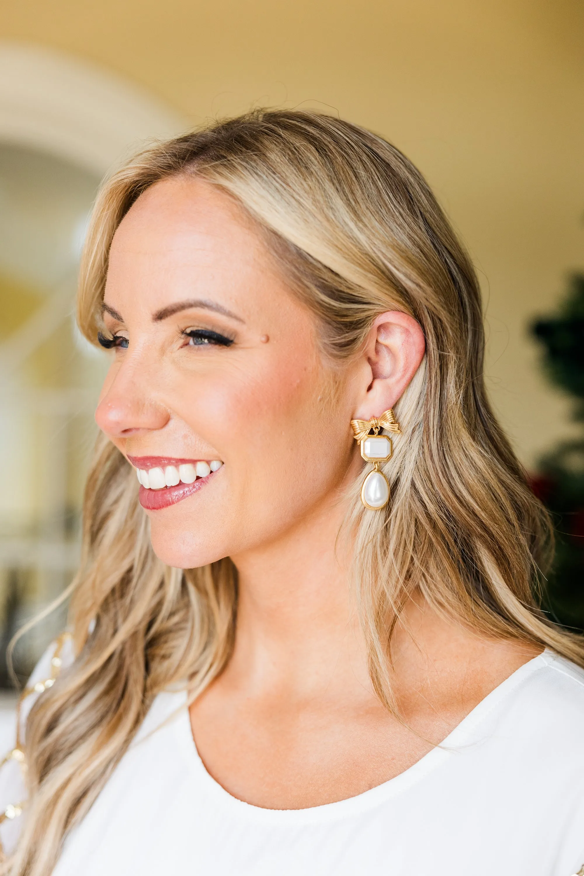Edgy Intention Earrings, Gold