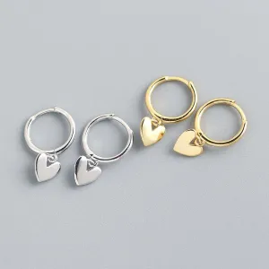 Electroplated Heart  Shaped Earrings