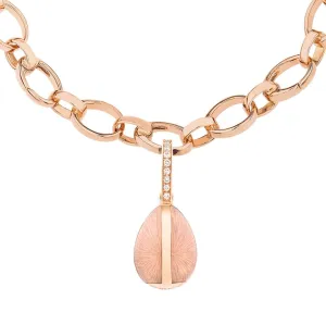 Faberge Heritage 18ct Rose Gold Diamond Pink Enamel Charm D