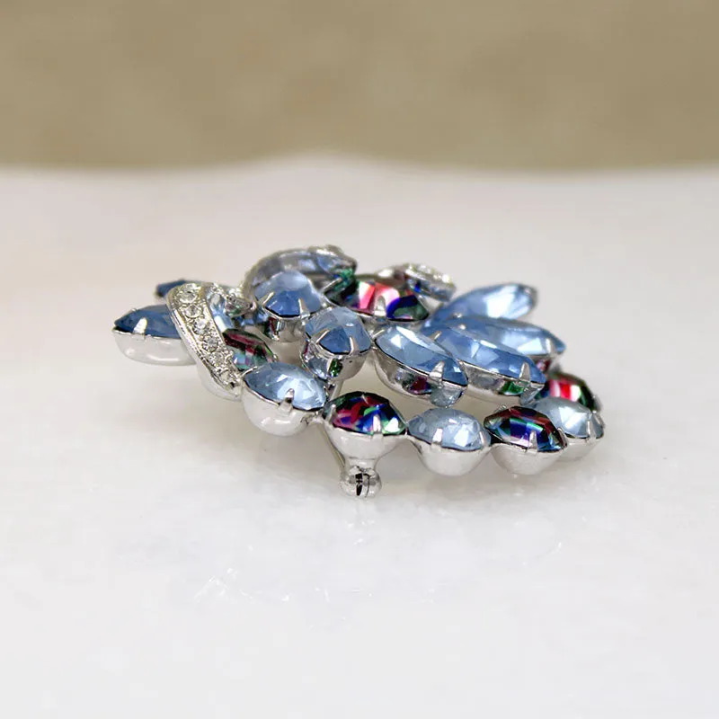 Fabulous Eisenberg Brooch with Watermelon Crystals