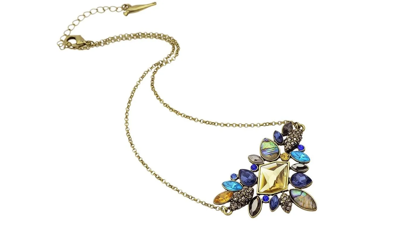 Fashion Colorful Rhinestone Pendants Necklace