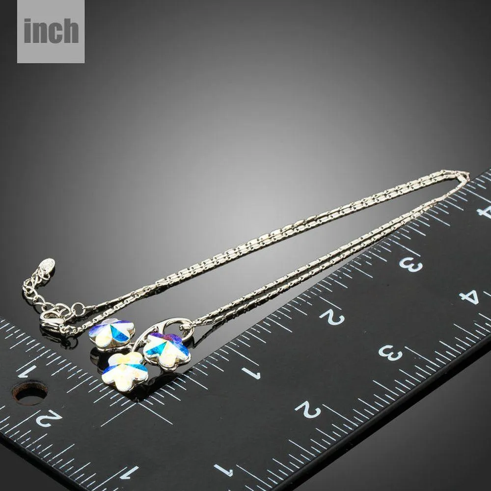 Flowers Long Chain Pendant Necklace KPN0203