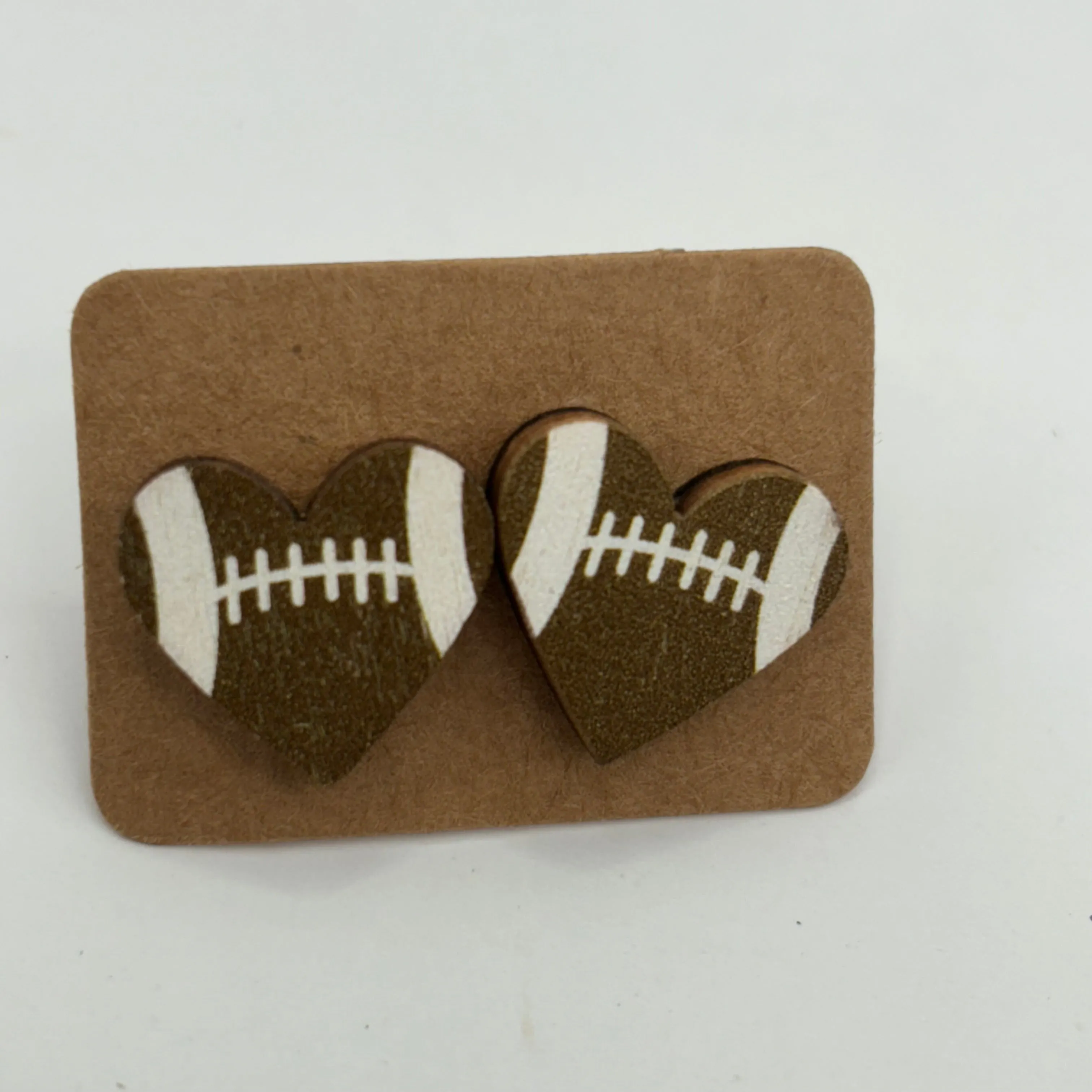 Football Post Back Earrings