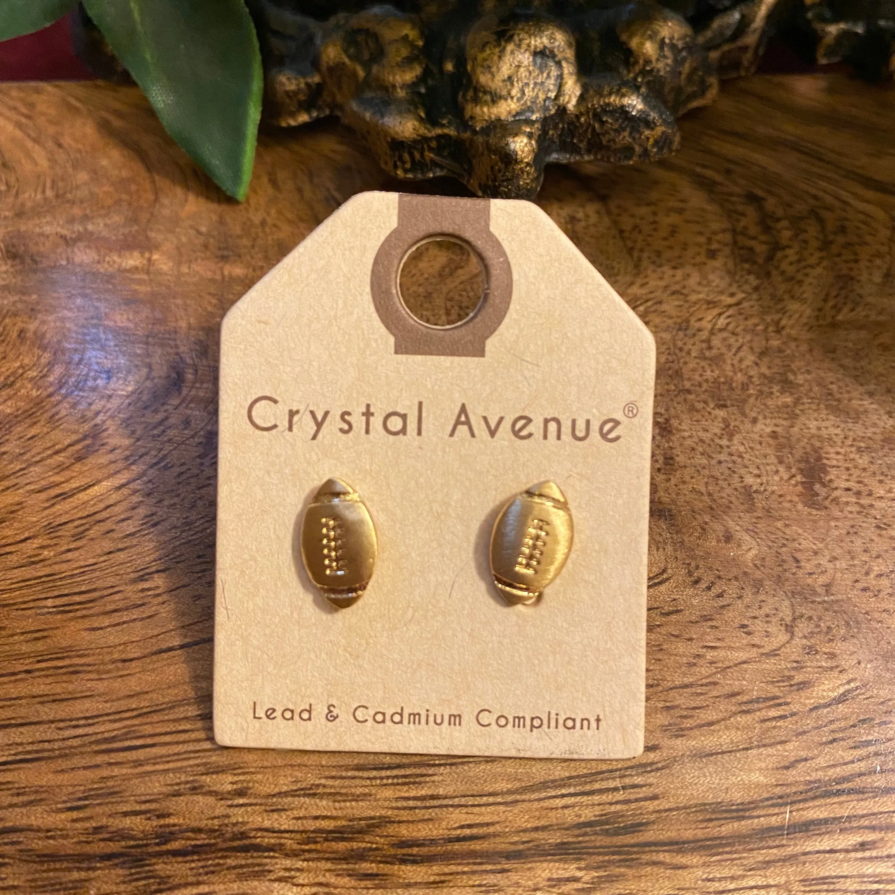 Football Post Back Earrings