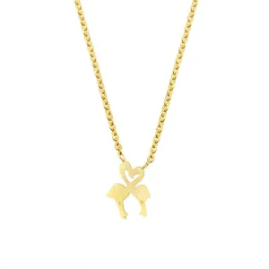 Forever Love Gold Stainless Steel Pendant Necklaces