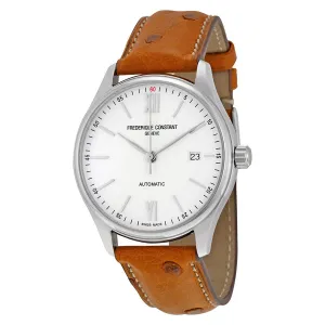 Frederique Constant Classic Silver Dial Tan Leather Men's Watch Watch FC-303WN5B60S
