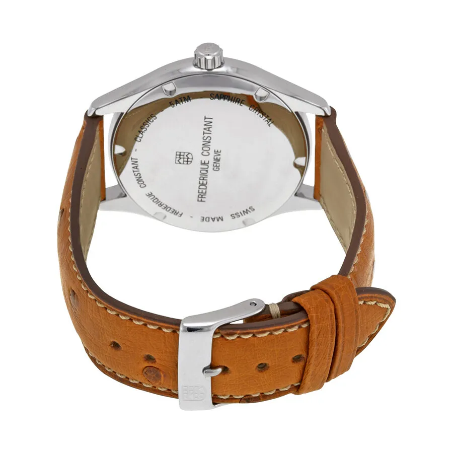 Frederique Constant Classic Silver Dial Tan Leather Men's Watch Watch FC-303WN5B60S