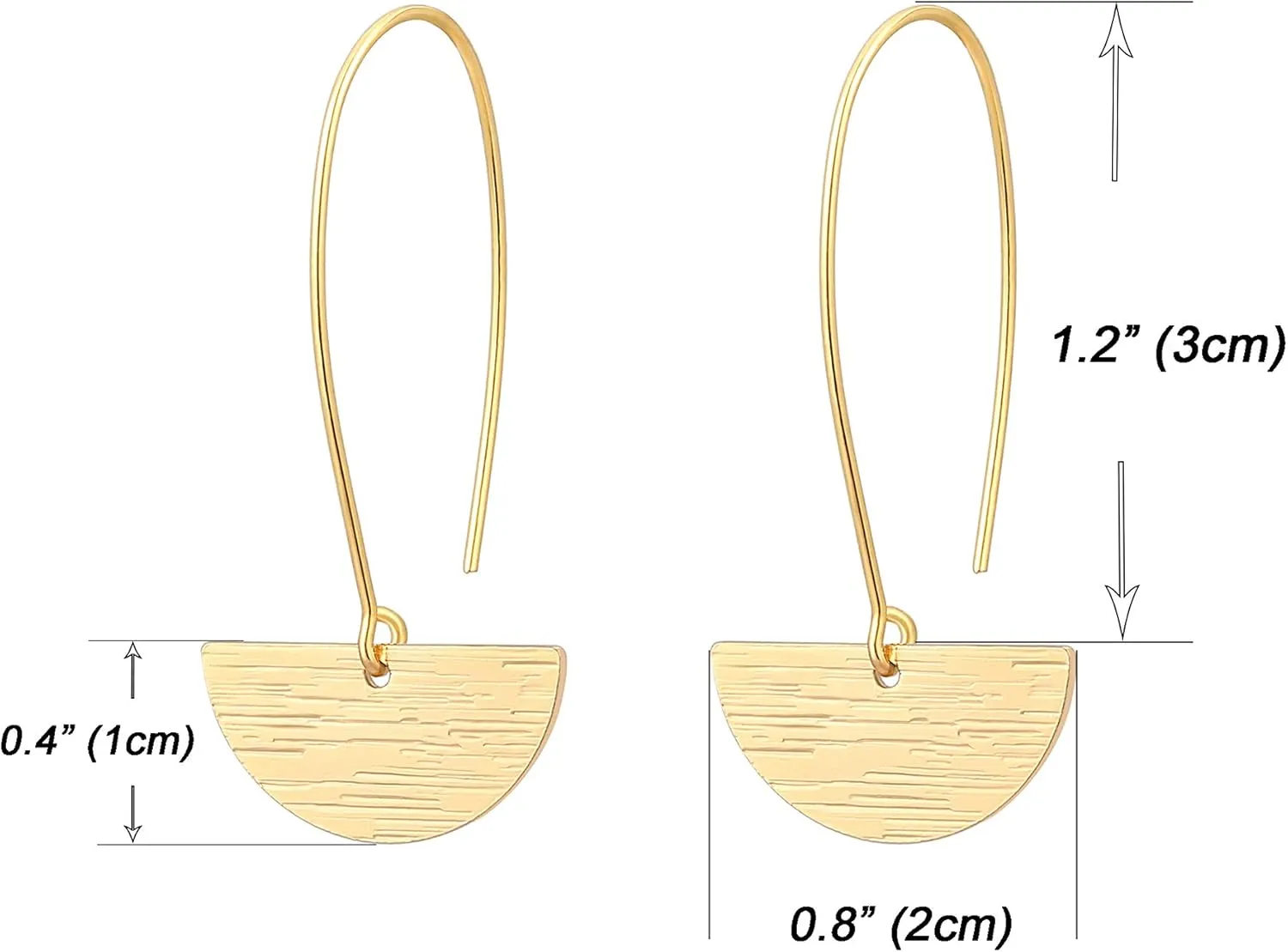 Geometric Drop Dangle Earrings Boho Statement Long Hoops 18k Gold Plated Lightweight Earrings for Women Girls