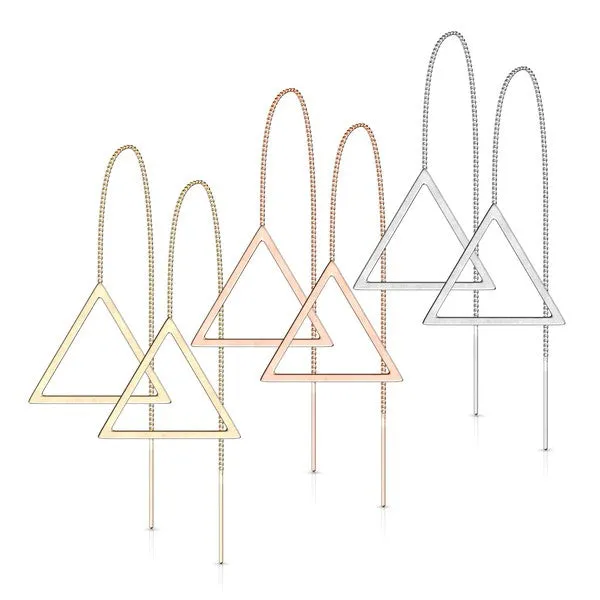 Geometric Threader Earrings - All Sales Final