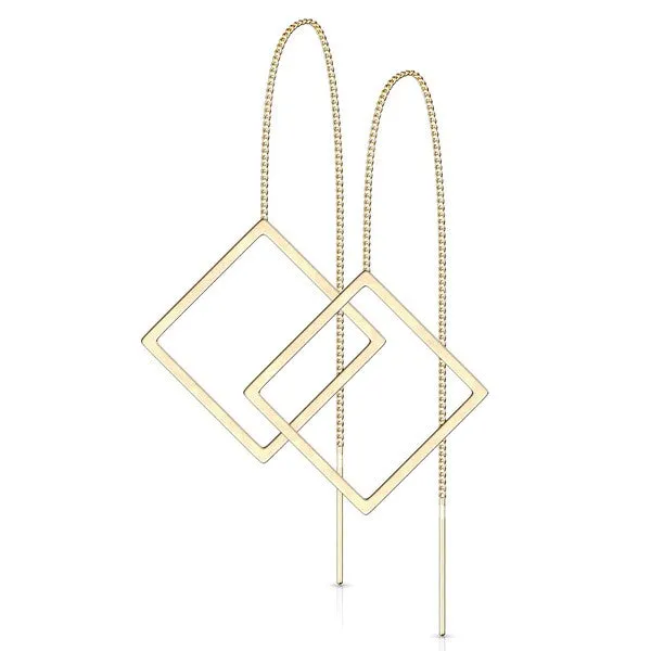 Geometric Threader Earrings - All Sales Final