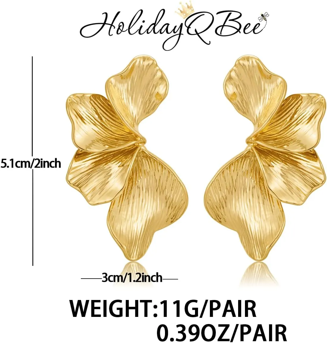 Gold Earrings For Women Gold Leaf Earrings Worn Gold dangle drop Earrings Fashion Jewelry Gift