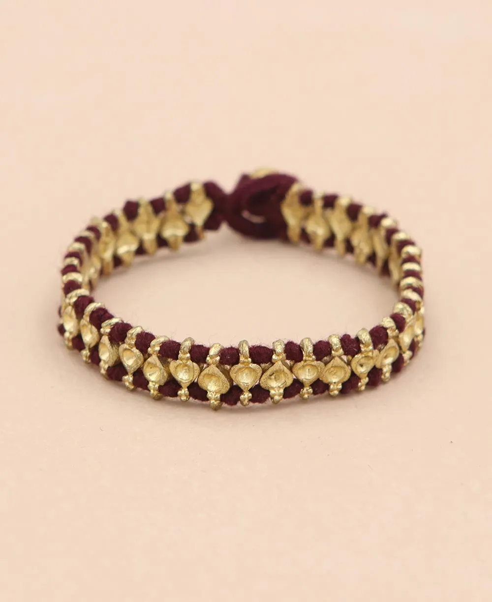 Gold Weave Bunee Bracelet, India