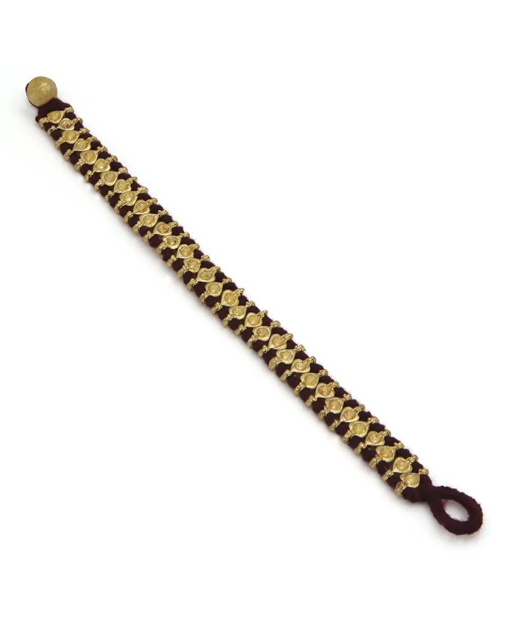 Gold Weave Bunee Bracelet, India