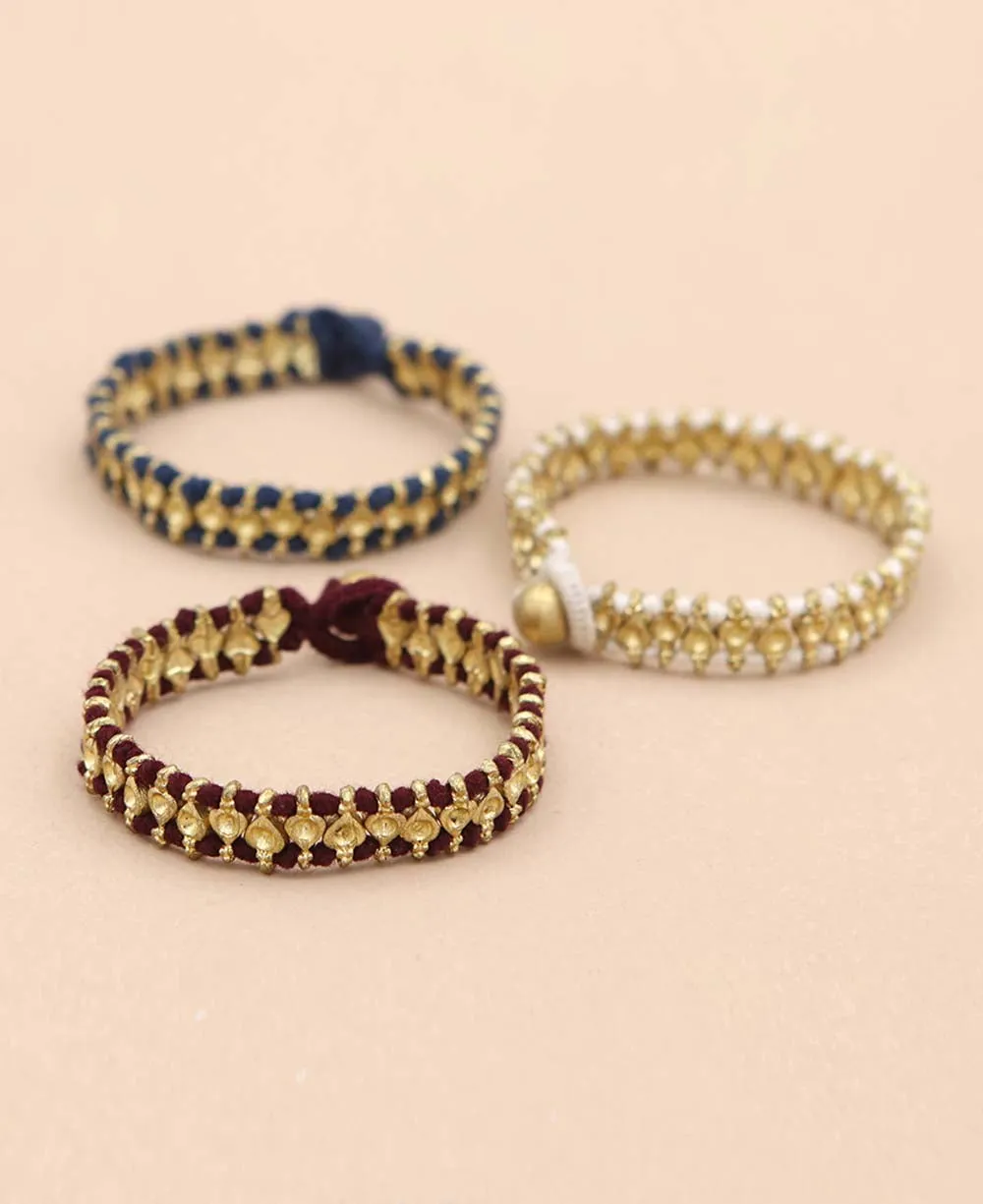 Gold Weave Bunee Bracelet, India