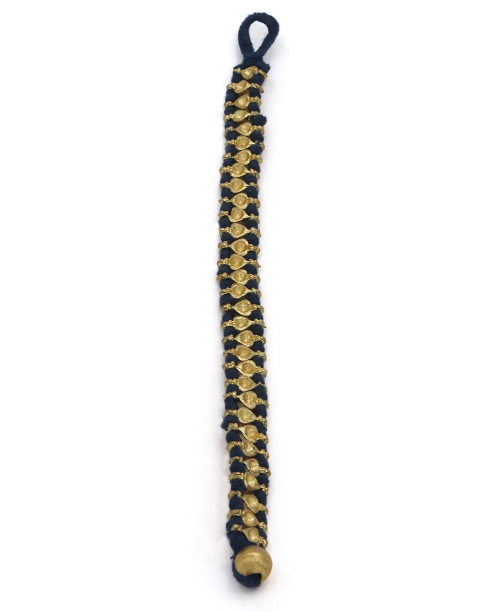 Gold Weave Bunee Bracelet, India