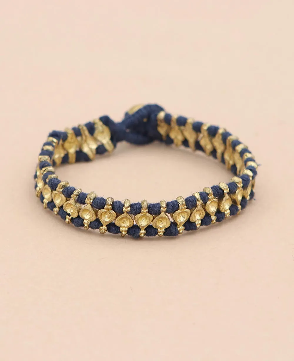 Gold Weave Bunee Bracelet, India