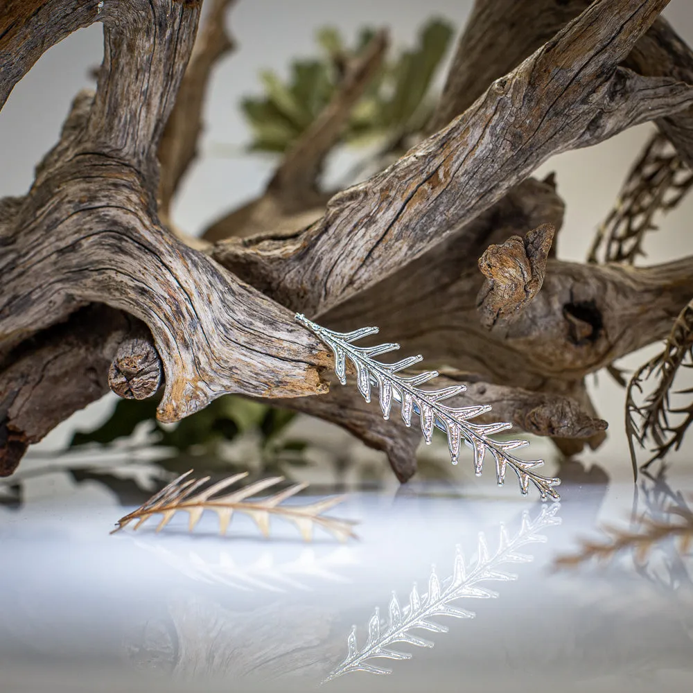 Grevillea Ivanhoe Leaf Silver Brooch