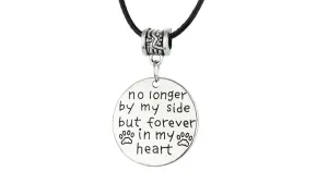 Hand Stamped Dog Footprint Feet Pendant Necklace