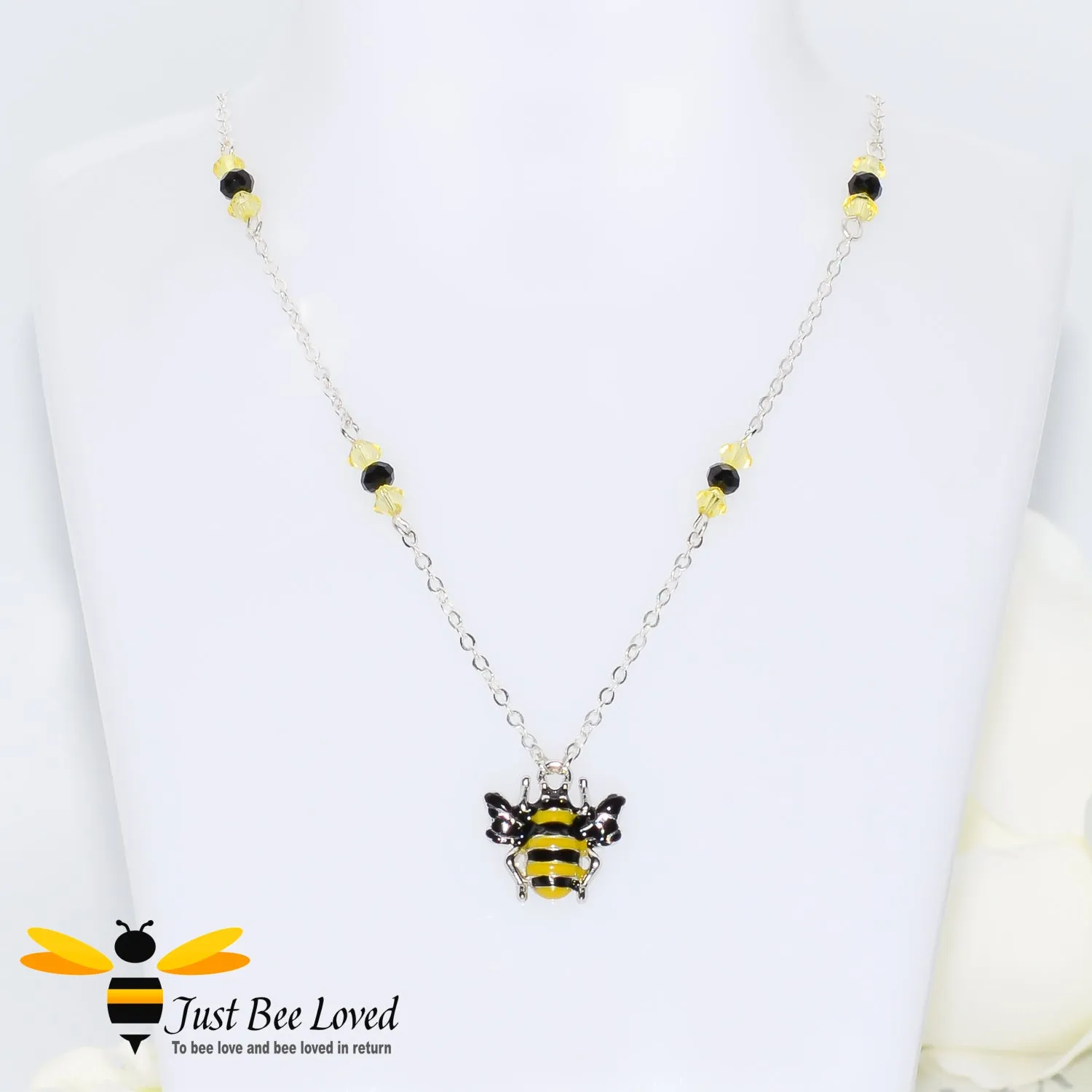 Handmade Bee & Beads Chain Necklace
