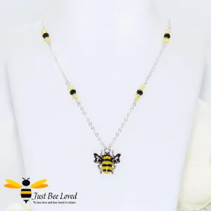 Handmade Bee & Beads Chain Necklace