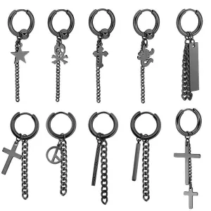 Hoop Earring Set (2 Black)