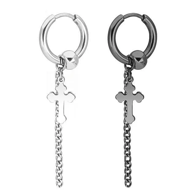 Hoop Earring Set (2 Black)