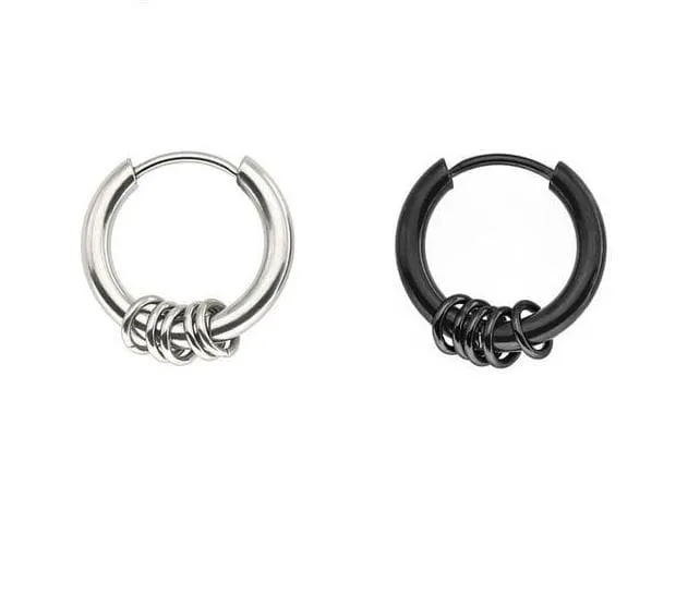 Hoop Earring Set (2 Black)
