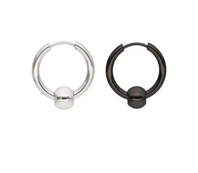 Hoop Earring Set (2 Black)