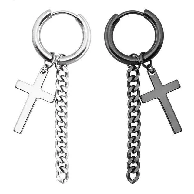 Hoop Earring Set (2 Black)