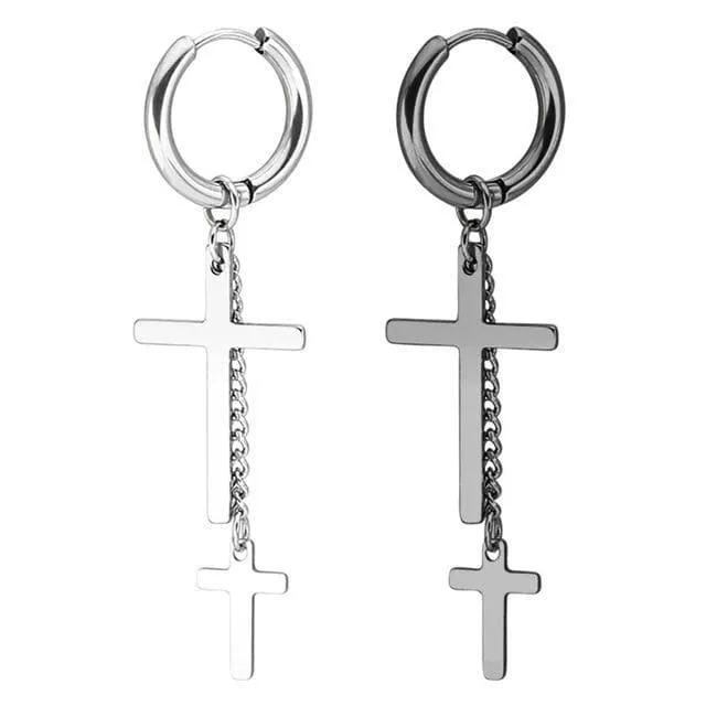 Hoop Earring Set (2 Black)