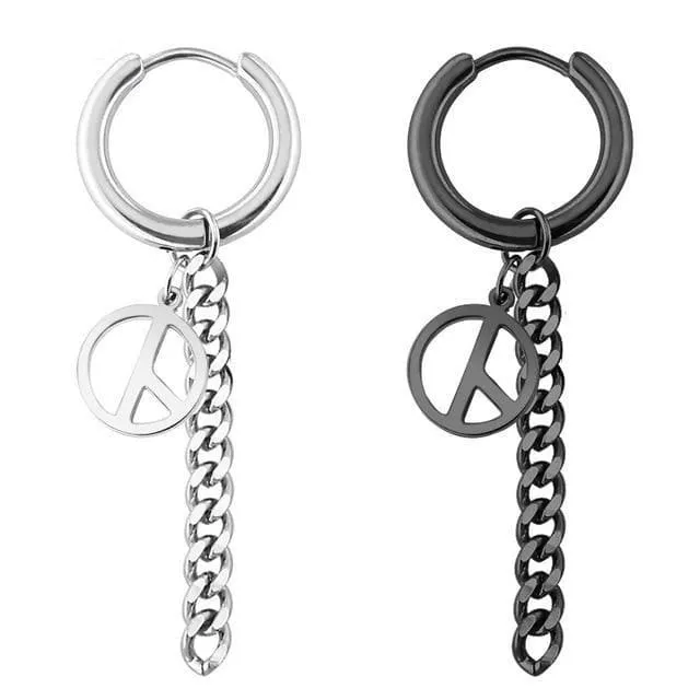 Hoop Earring Set (2 Black)