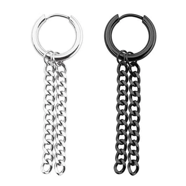 Hoop Earring Set (2 Black)