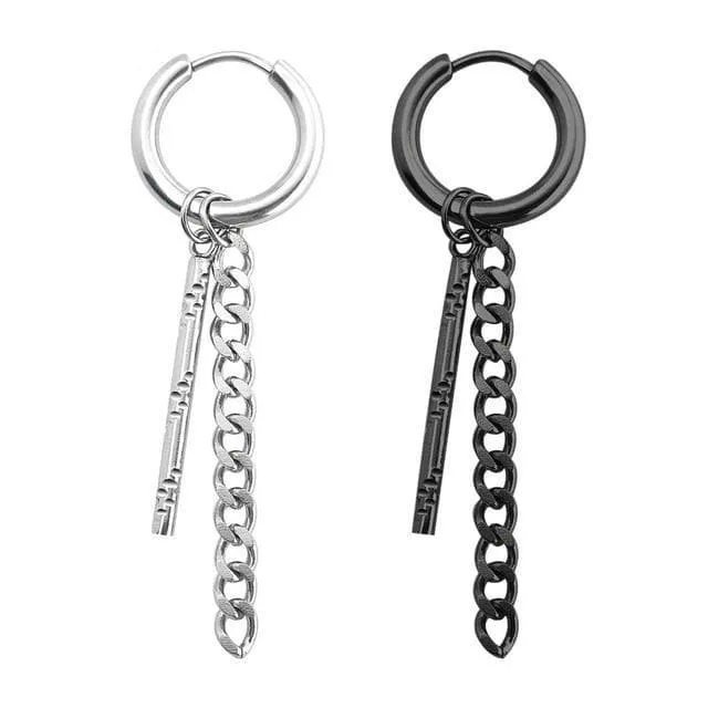 Hoop Earring Set (2 Black)