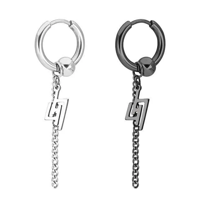 Hoop Earring Set (2 Black)