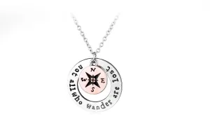 Hot Wanderlust handstampe Jewelry Travelers Necklace
