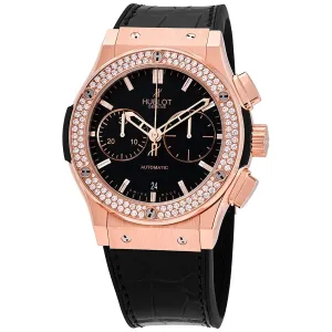 Hublot Classic Fusion 18kt Rose Gold Diamonds Automatic Chronograph Men's Watch 521.OX.1180.LR.1104