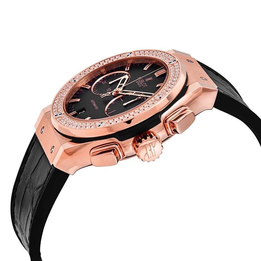 Hublot Classic Fusion 18kt Rose Gold Diamonds Automatic Chronograph Men's Watch 521.OX.1180.LR.1104