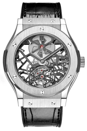 Hublot Classic Fusion Skeleton Tourbillon Titanium Dial Skeleton Men's Watch 505.NX.0170.LR