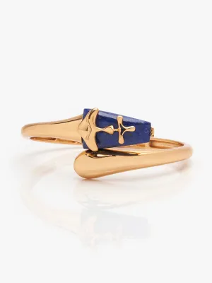 Iconic Sculpt Blue Bangle