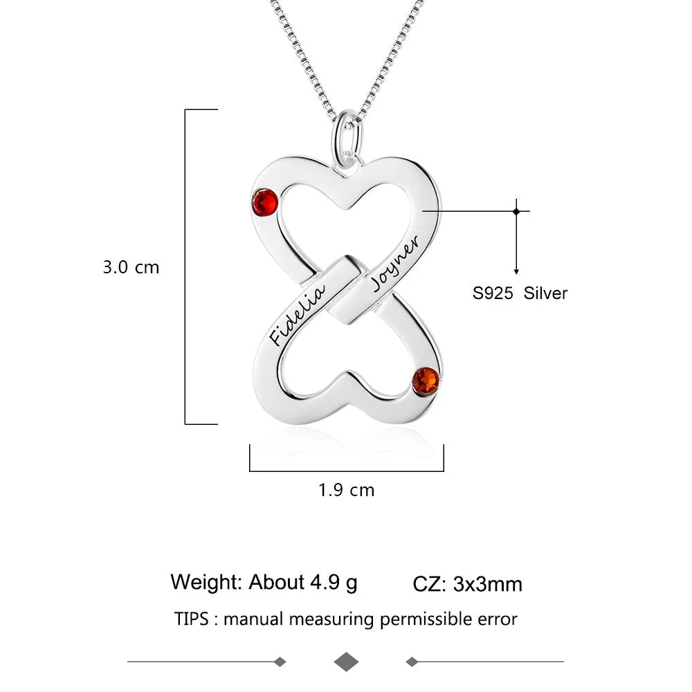 Inverted Cordate Shape Engrave Name Necklace
