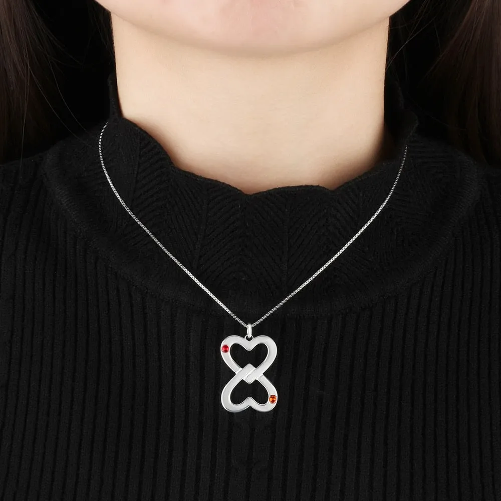 Inverted Cordate Shape Engrave Name Necklace