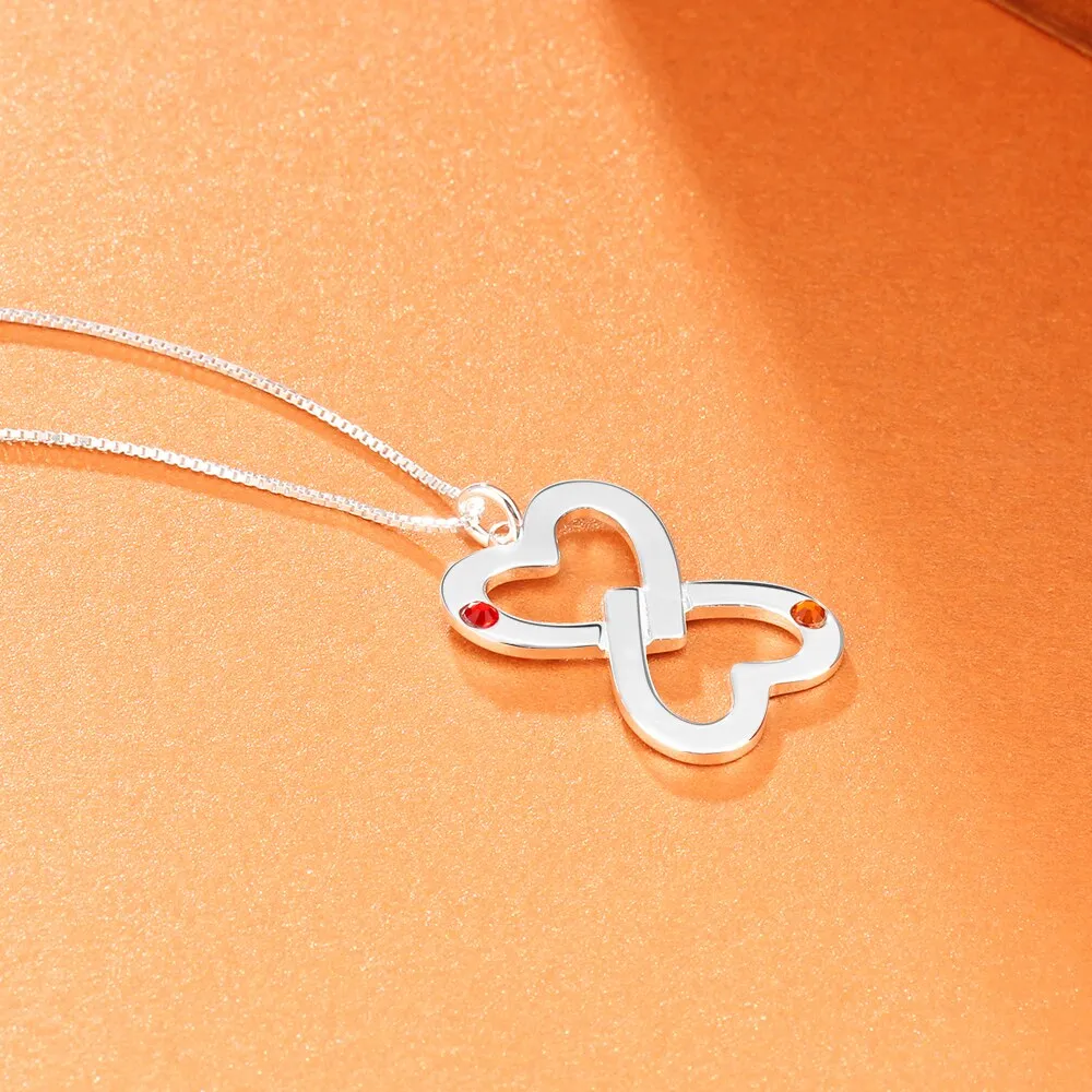 Inverted Cordate Shape Engrave Name Necklace