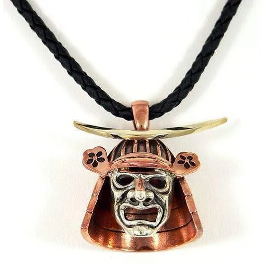 Japanese Samurai Mask Pendant