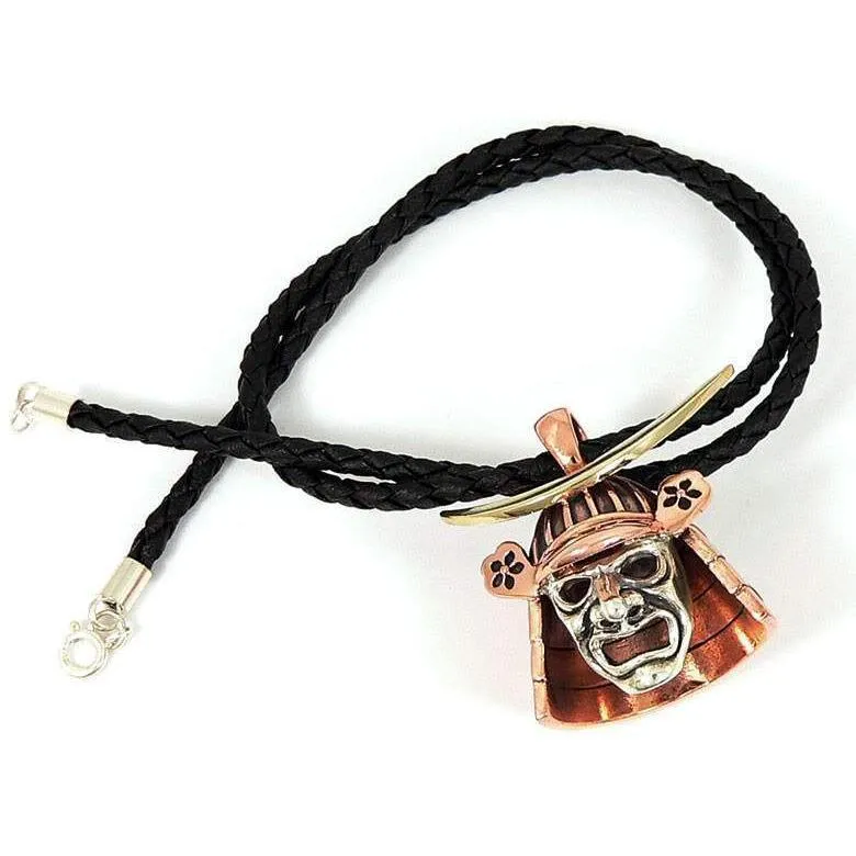 Japanese Samurai Mask Pendant